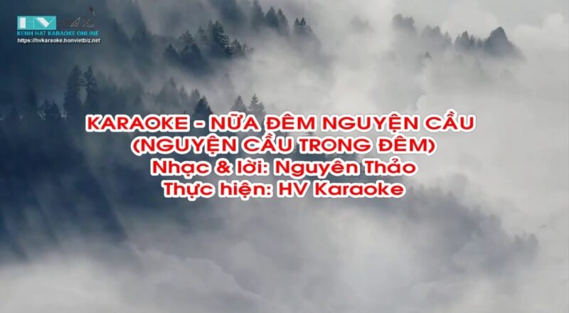 HVKaraoke | NỬA ĐÊM NGUYỆN CẦU (Nhạc & lời: Nguyên Thảo) - Song ca